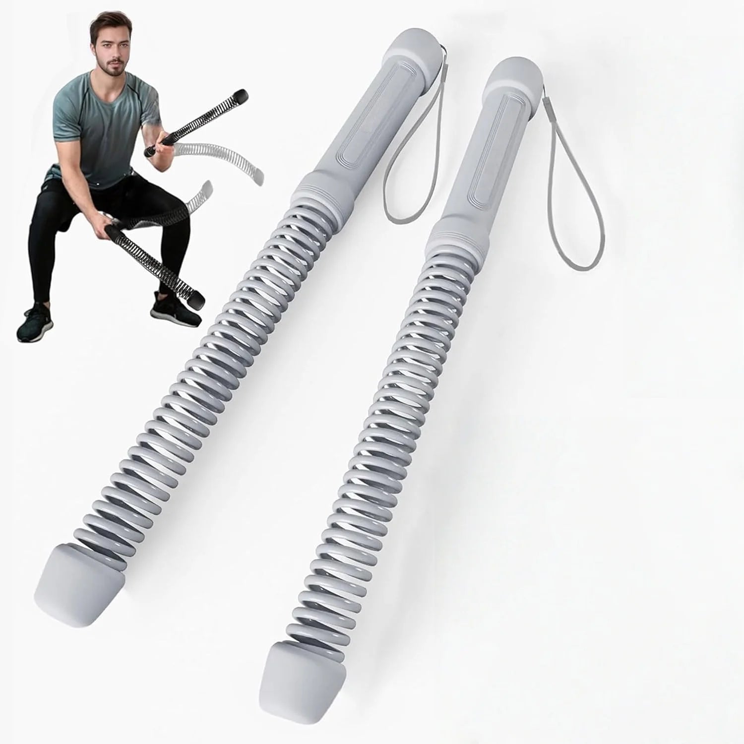 Ropeless Battle Ropes for Home Gym-Cordless Training Rope Fitness Equipment for Men & Women,Weighted Workout Ropes for Hiit,Vers